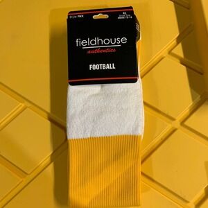 Football Socks High Athletics XL Yellow/White Men's‎ Fieldhouse